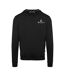 Mens Small Logo Crew Neck Long-sleeved Sweatshirt Black Aquascutum-1