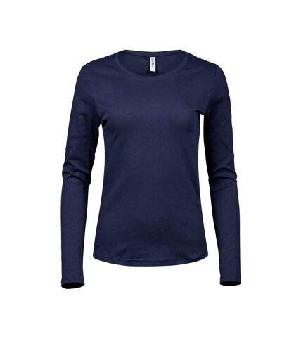 Tee Jays T-shirt à manches longues Interlock pour femme/femme (Bleu marine) - UTPC4303