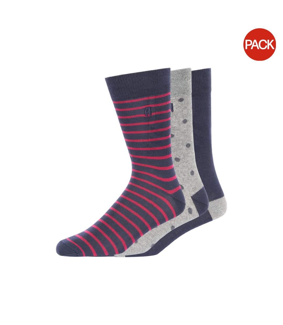 Chaussettes oakley adulte gris / bleu mer / framboise French Connection-1