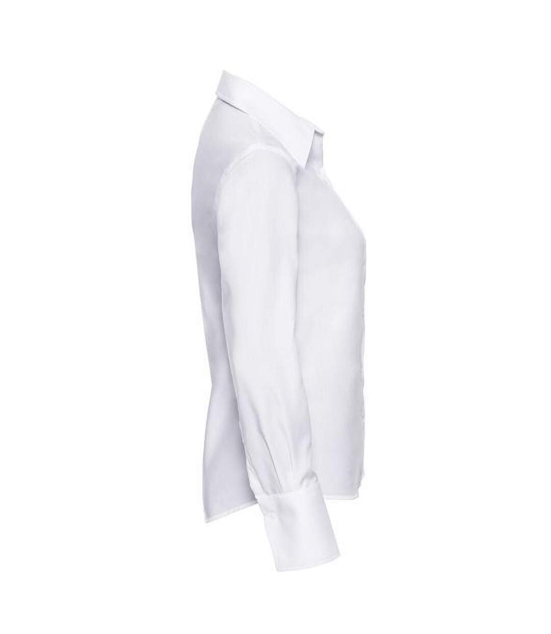 Collection Chemisier À Manches Longues Sans Repassage Femme Blanc Russell-3