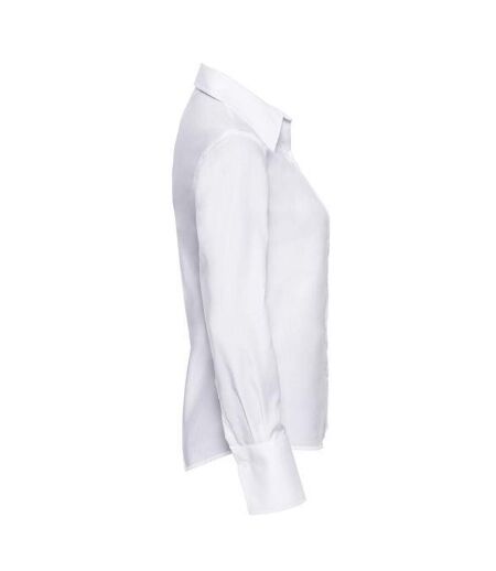 Collection Chemisier À Manches Longues Sans Repassage Femme Blanc Russell