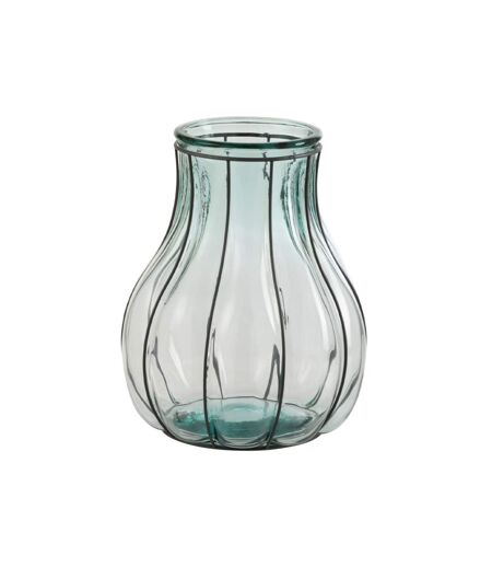 Paris Prix - Vase Design En Verre fusion 30cm Bleu