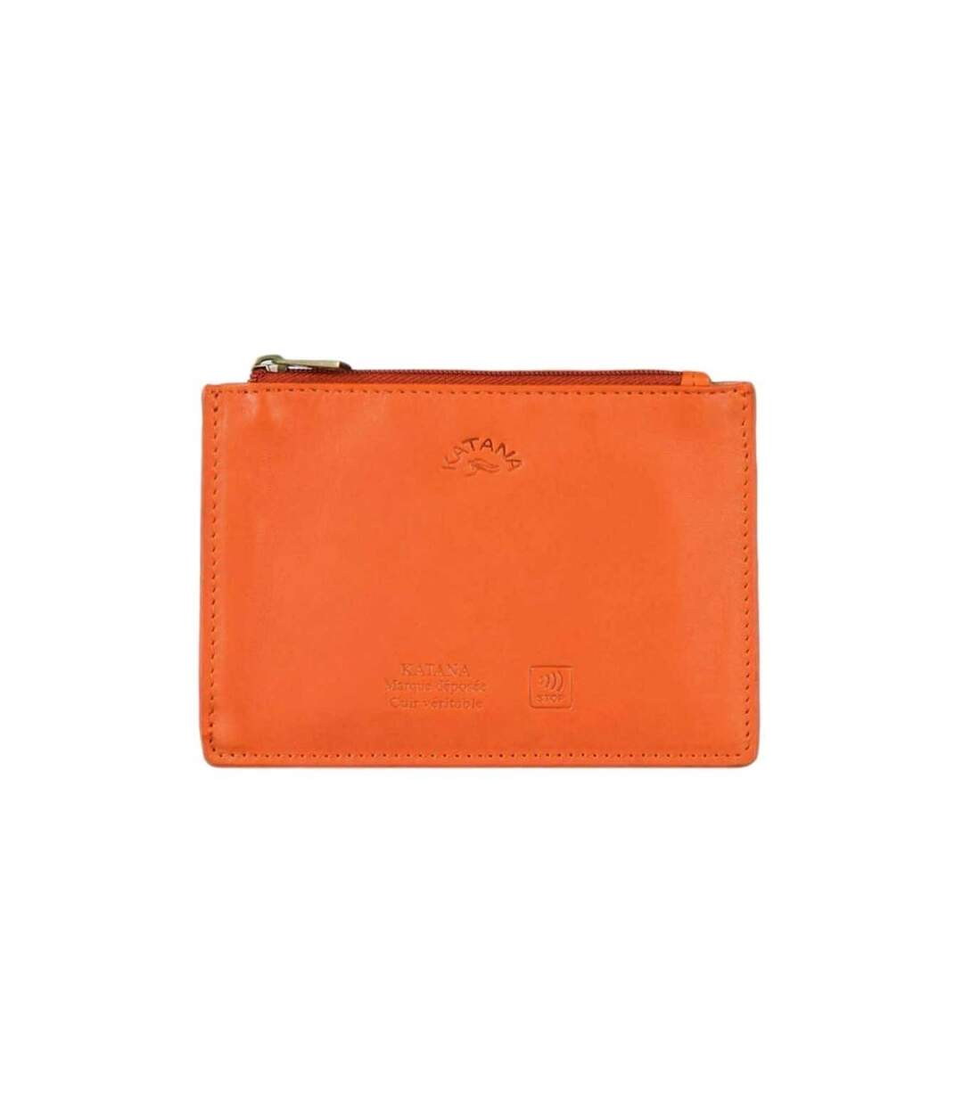 Katana - Porte-cartes compact en cuir - orange - 8763-1