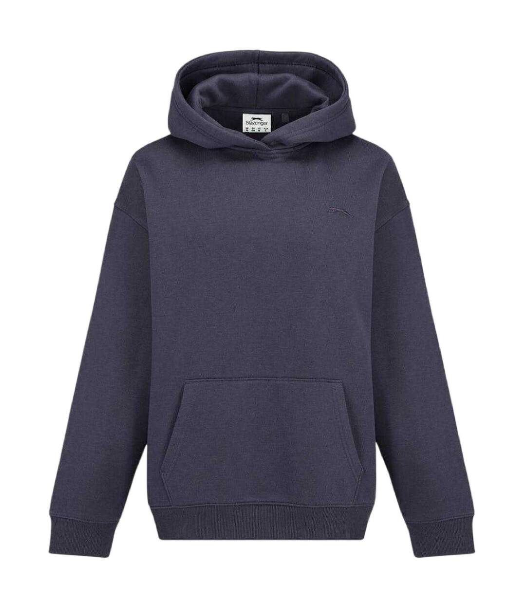 Sweat À Capuche Motif/style Logo Femme Anthracite Slazenger-1
