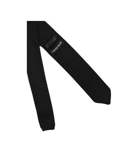Cravate Motif/style Tricoté Jagger Taille Unique Noir Twisted Tailor
