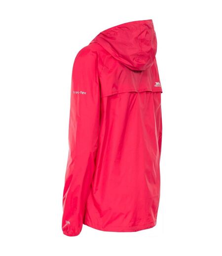 Trespass Womens/Ladies Qikpac Waterproof Packaway Shell Jacket (Raspberry)