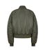 Womens/ladies Ferida Satin Padded Bomber Jacket Mid Green Hugo-2