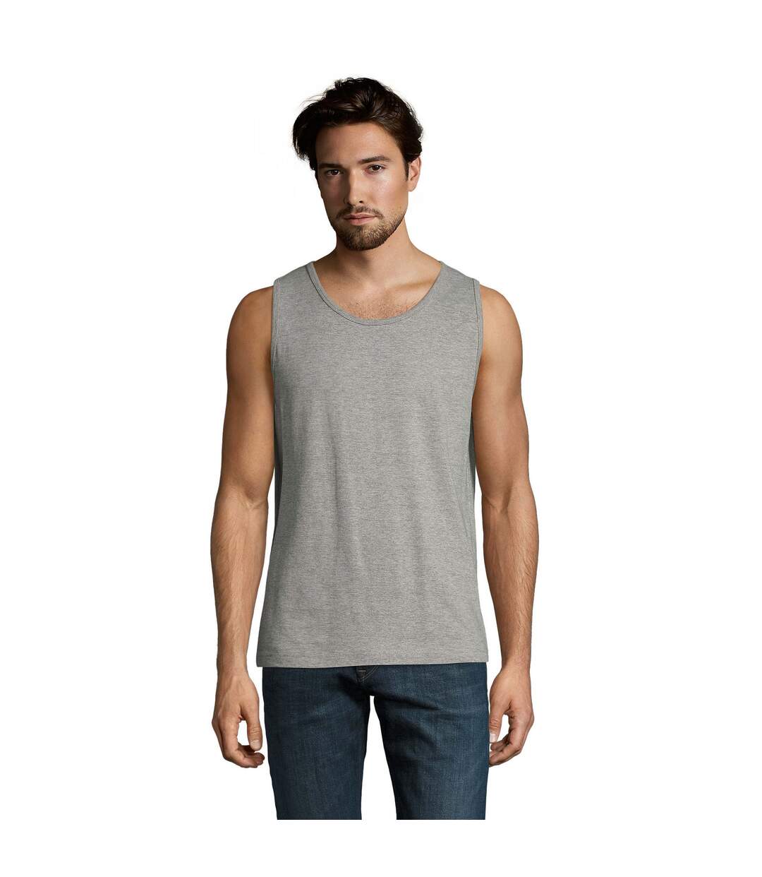 Débardeur Justin Homme Gris Chiné SOLS-1