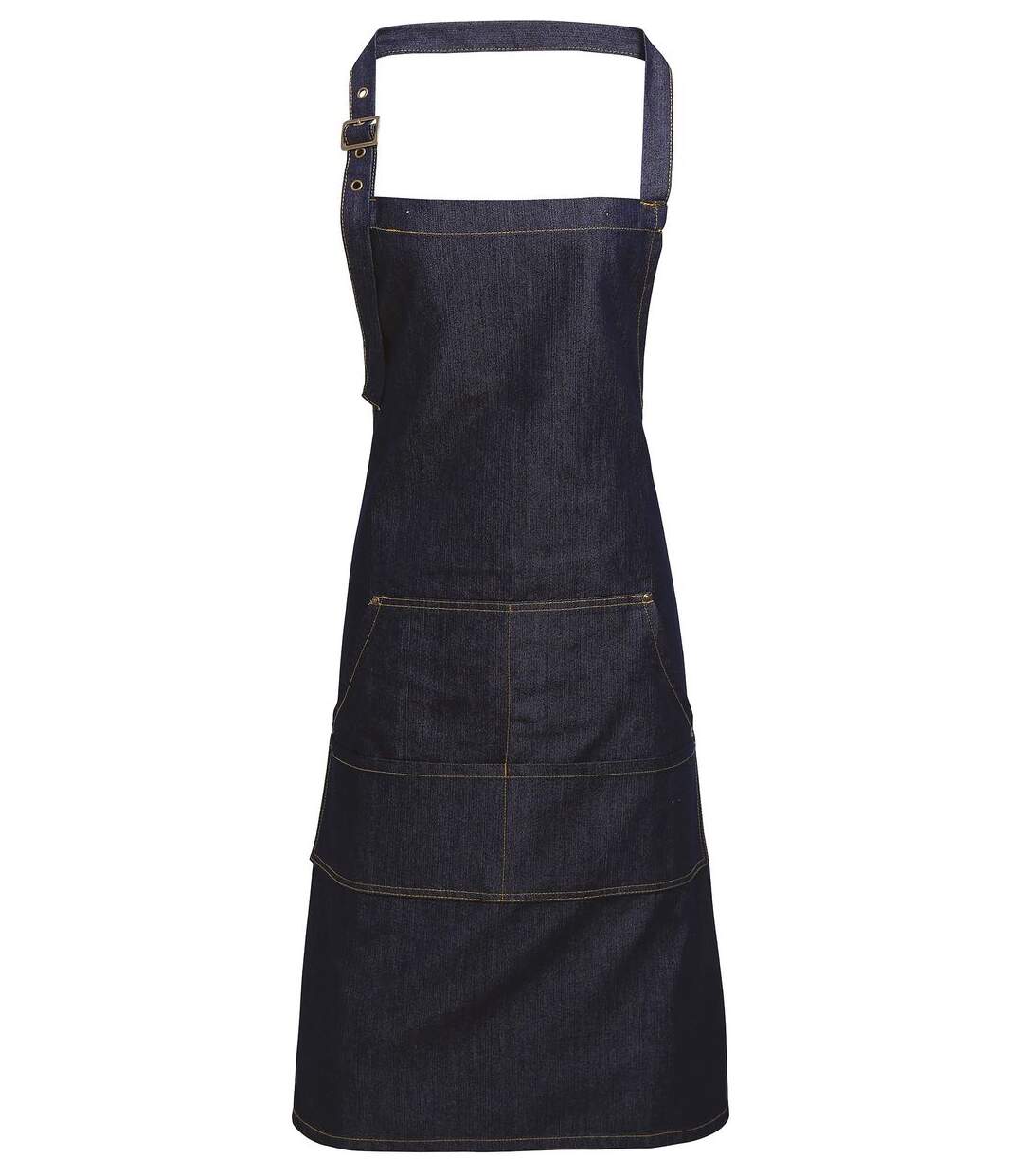 Tablier à bavette - PR126 - bleu indigo denim-1