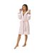 Womens/ladies stars hooded robe pink/white Light And Shade-4