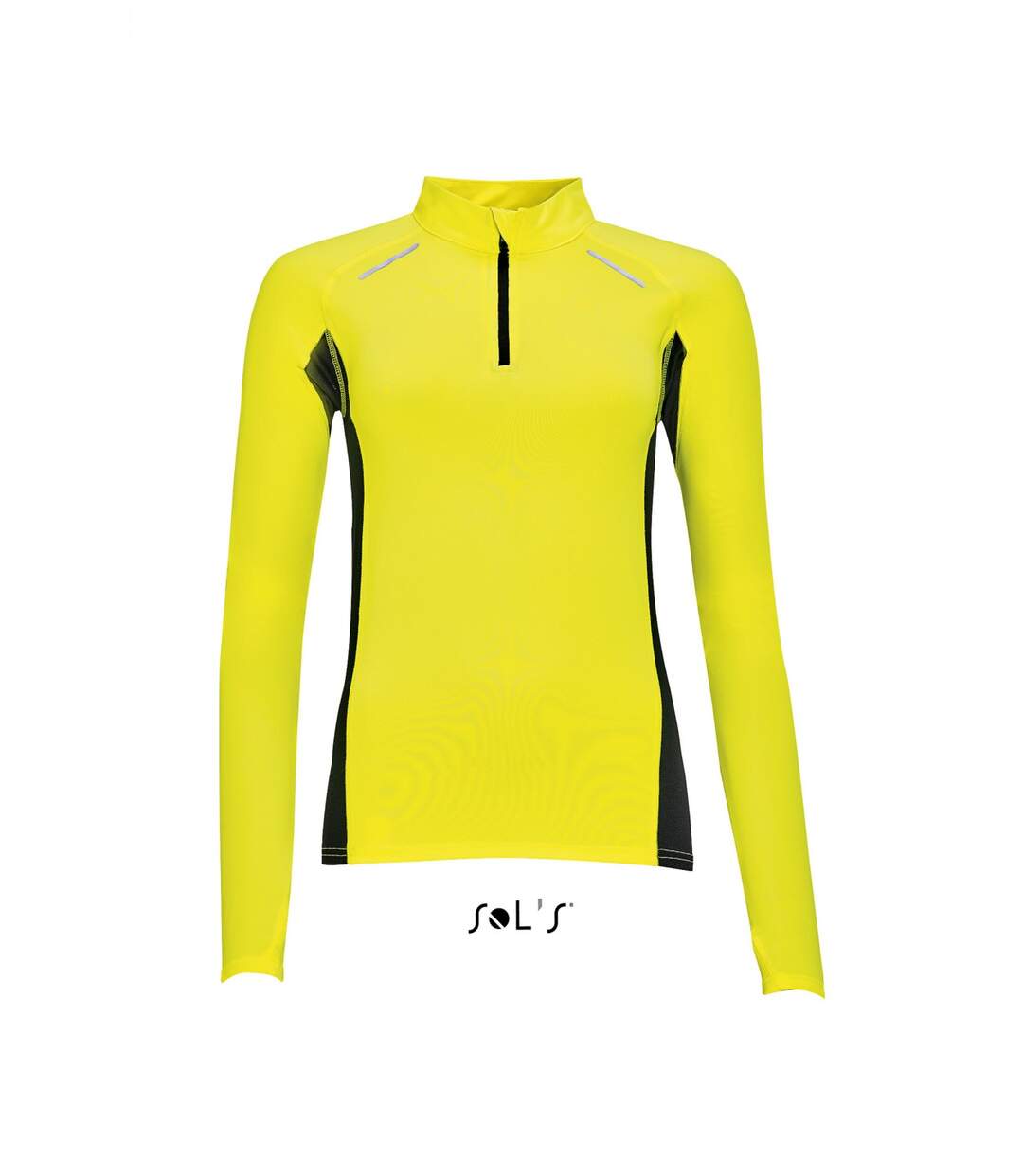 t-shirt running manches longues - Femme - 01417 - jaune fluo-2