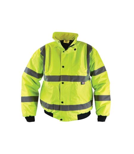 Hi-vis Yellow Bomber Jacket Multi Colour Scan