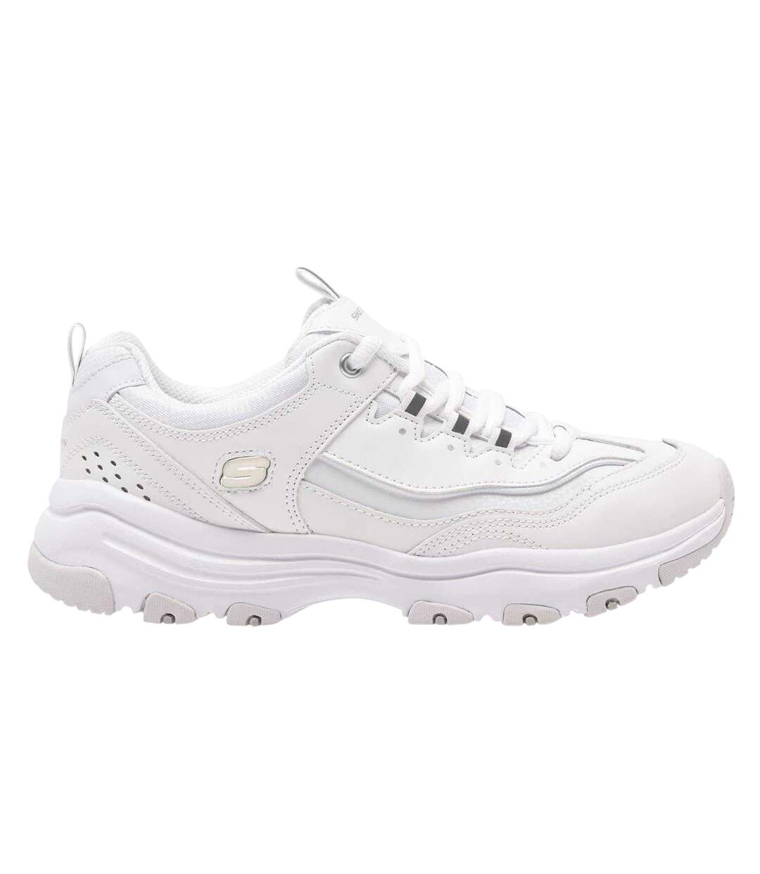 Womens/ladies Dlite Athletic Trainers White Skechers-4