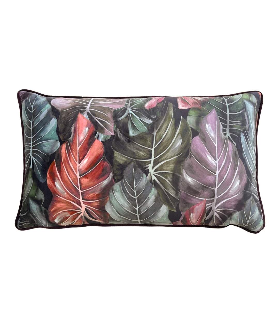 Mogori leaf cushion cover 30cm x 50cm aubergine Wylder