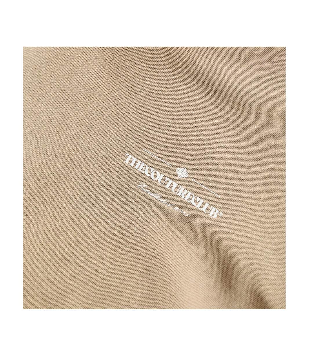 Mens Pullover Hoodie Beige Couture Club-4