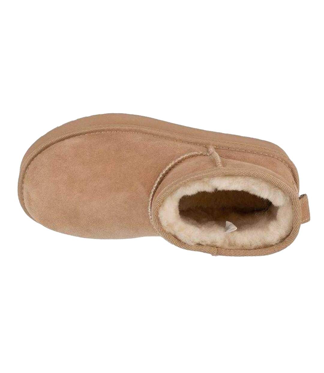 Womens/ladies Stinger Micro Sheepskin Platform Snow Boots Beige EMU Australia-4