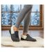 OZABI Charentaises Femme Hiver, Broderie Flocon, Col Fourrure, Semelle Amovible-2