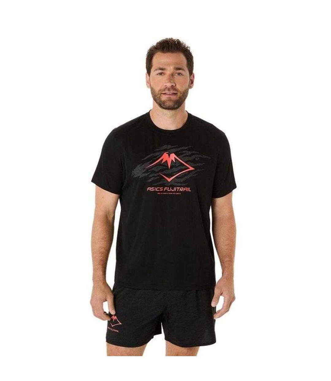 T-shirt Motif/style Logo Fujitrail Homme Noir Asics-2