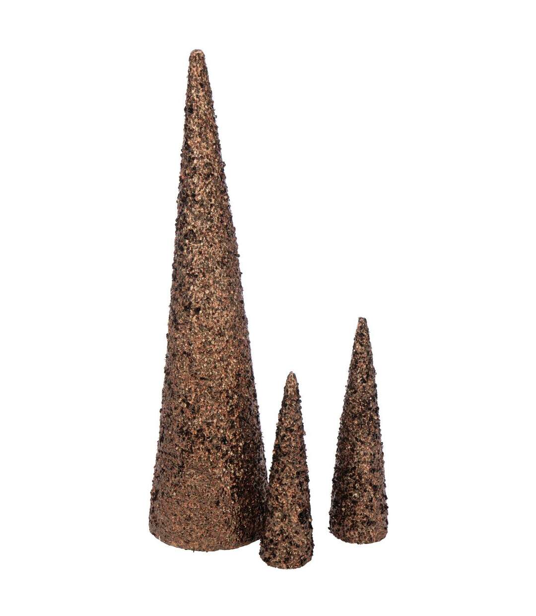 Déco Cône de Noël Sequins 120cm Marron-2