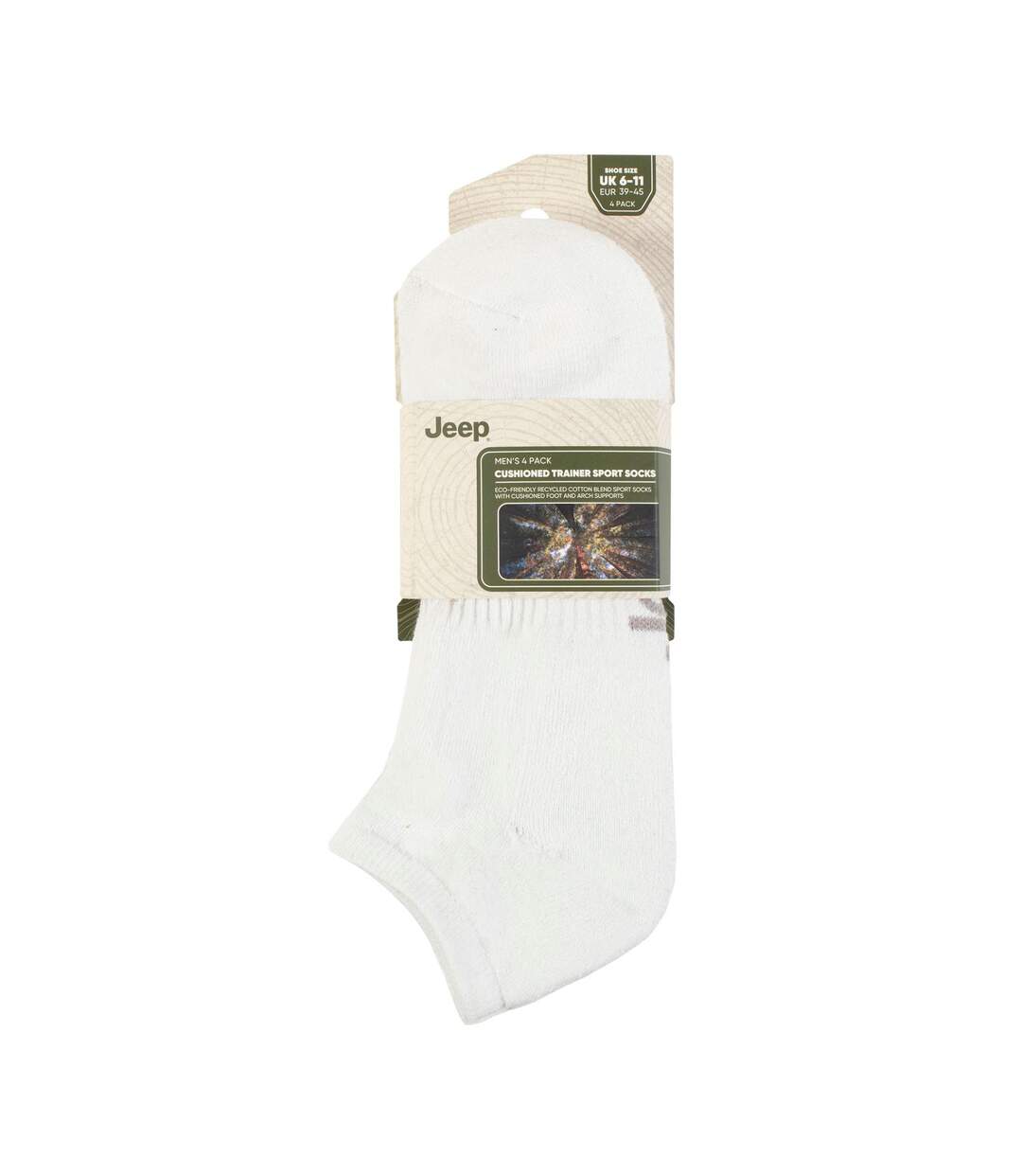 Men's Breathable Cushioned Low Cut Trainer Socks - Pack of 4-2