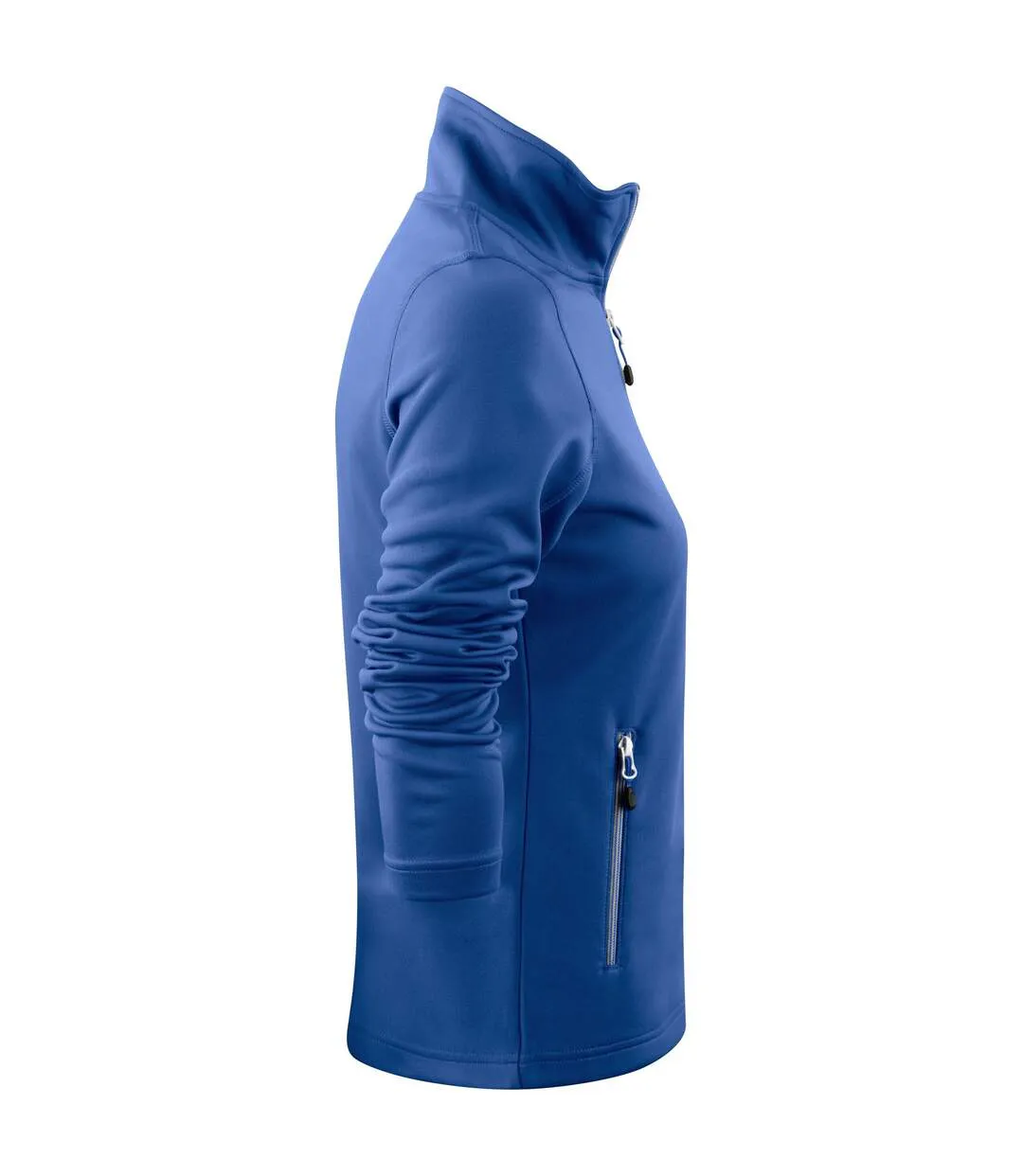 Womens/ladies Powerslide Zipped Sweat Jacket Bright Blue Printer RED-4