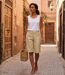 MAYFLOWER BELLAB - Bermuda en lin et coton Beige : la touche de chic naturel-5
