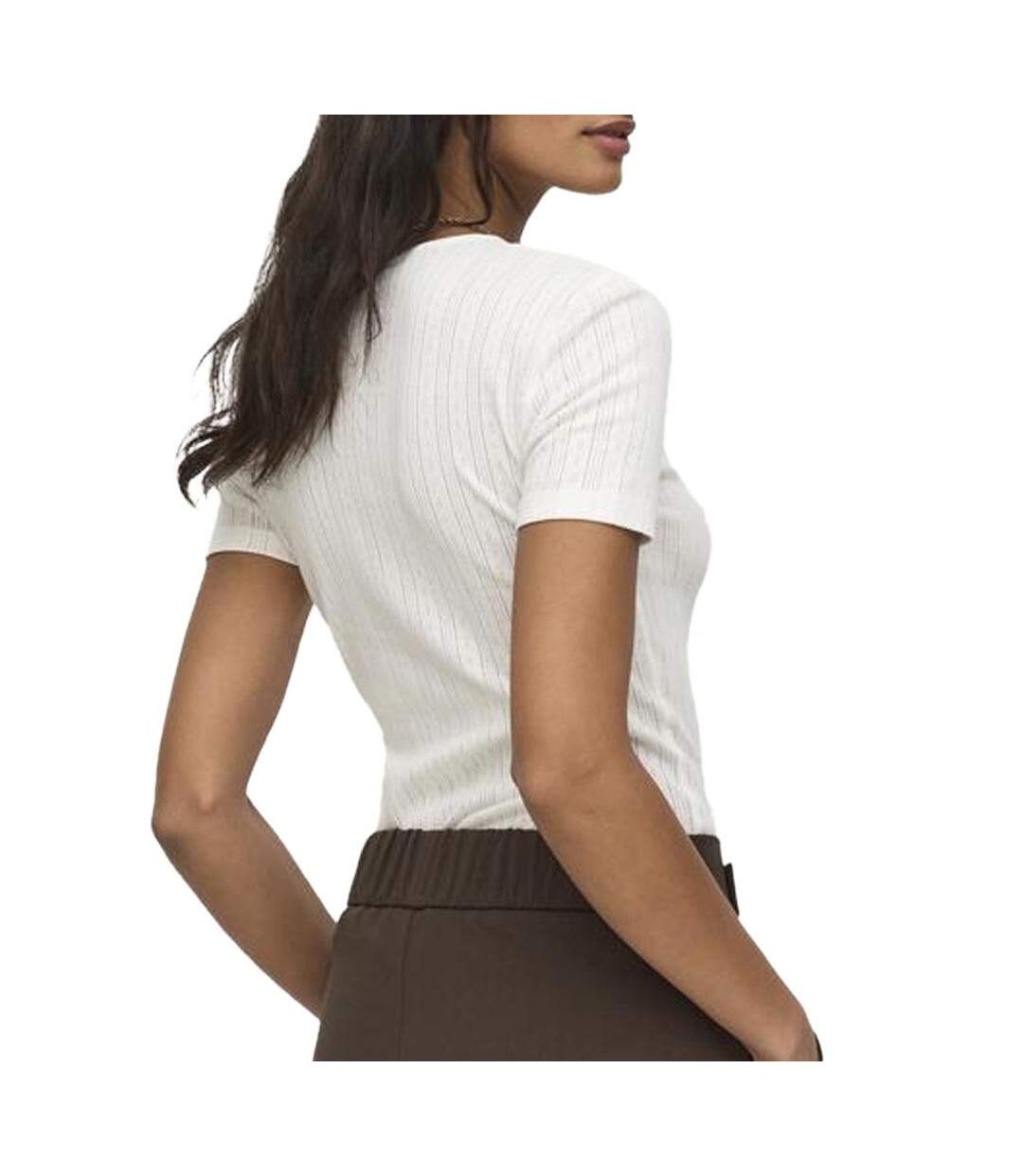 T-Shirt blanc femme jdy salsa-2