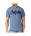T-Shirt bleu homme dc comics  mono batman-1
