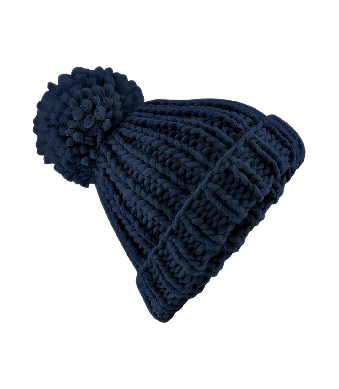 Bonnet tricoté à la main femme bleu marine Beechfield