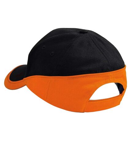 Casquette de baseball unisexe noir/orange Beechfield