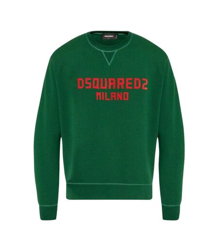 Sweat Motif/style Logo Milano Adulte Vert Rouge Vif DSquared2