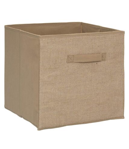 Lot de 2 Boites de rangement pliable en jute - 31 x 31 - Marron