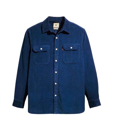 Mens Jackson Worker Corduroy Ribbed Overshirt Dark Blue Levis