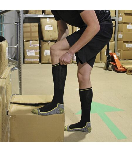 Men's Knee High Bamboo Work Socks for Steel Toe Boots | Anti Sweat Heavy Duty