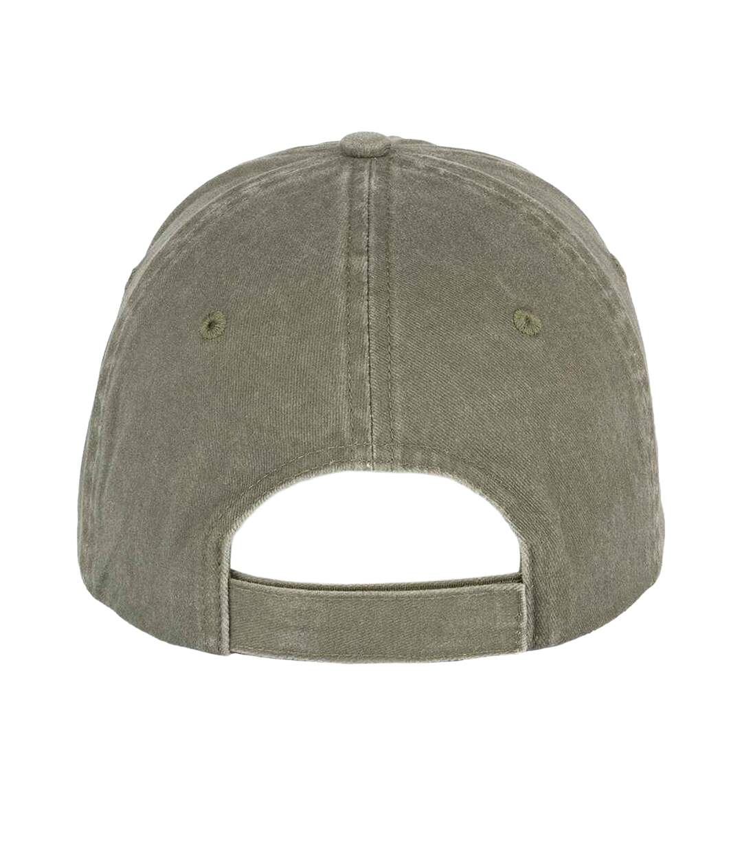 Unisex Adult Faded Washed Baseball Cap Khaki Native Spirit-2