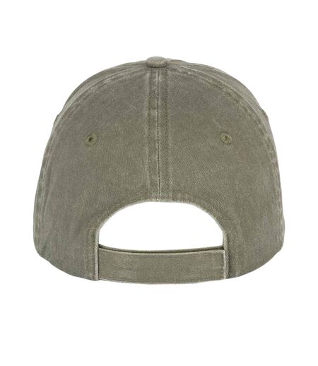Unisex Adult Faded Washed Baseball Cap Khaki Native Spirit