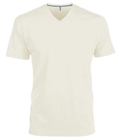 T-shirt manches courtes col V - K357 - beige - homme
