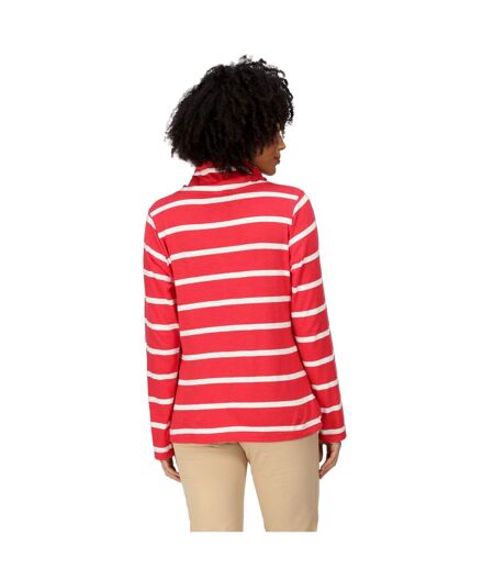 Regatta Womens/Ladies Helvine Striped Sweatshirt (Miami Red/White) - UTRG8806