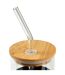 Gourde & Paille en Verre Silicone 0,5L Anthracite-3