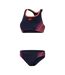 Maillot De Bain 2 Pièces Motif/style À Rayures Femme Bleu Marine Rose À Rayures Speedo-2