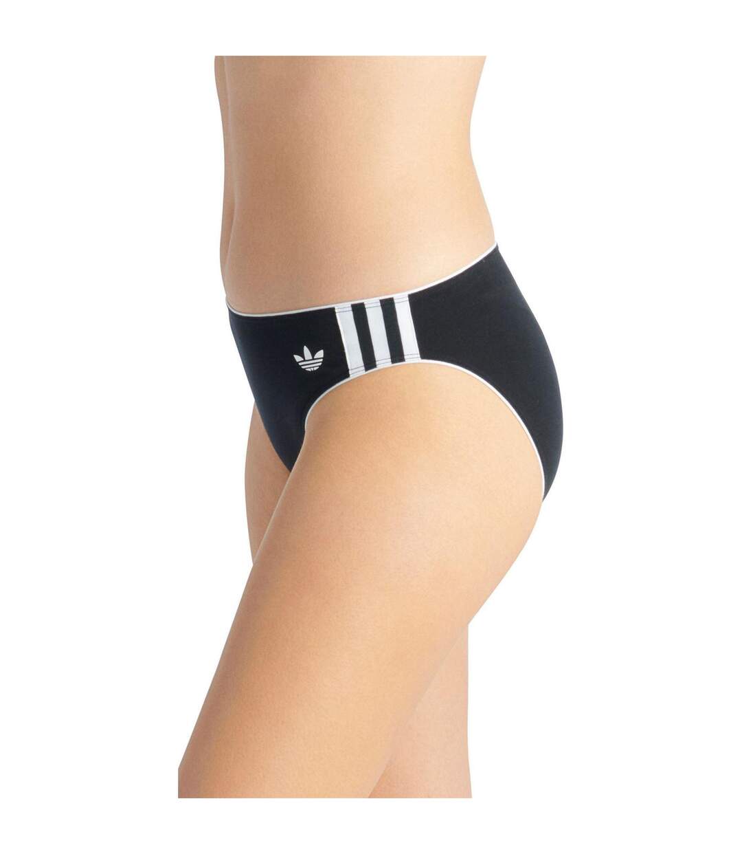 Womens/ladies Originals Adicolor 3 Stripes Cotton Bikini Bottoms Black Adidas-3