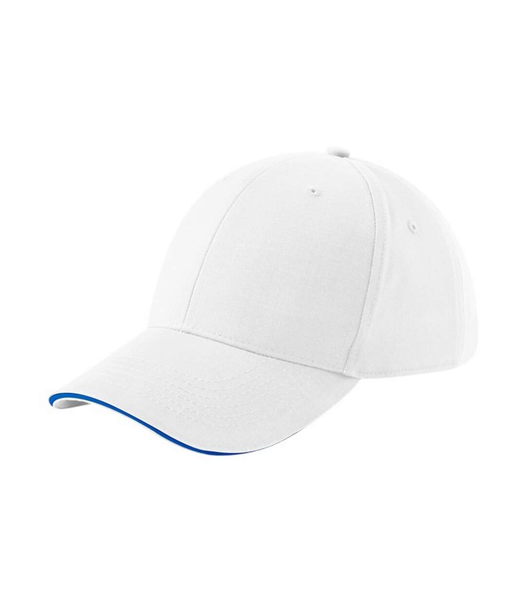 Casquette Athleisure Blanc Bleu Roi Vif Beechfield-2