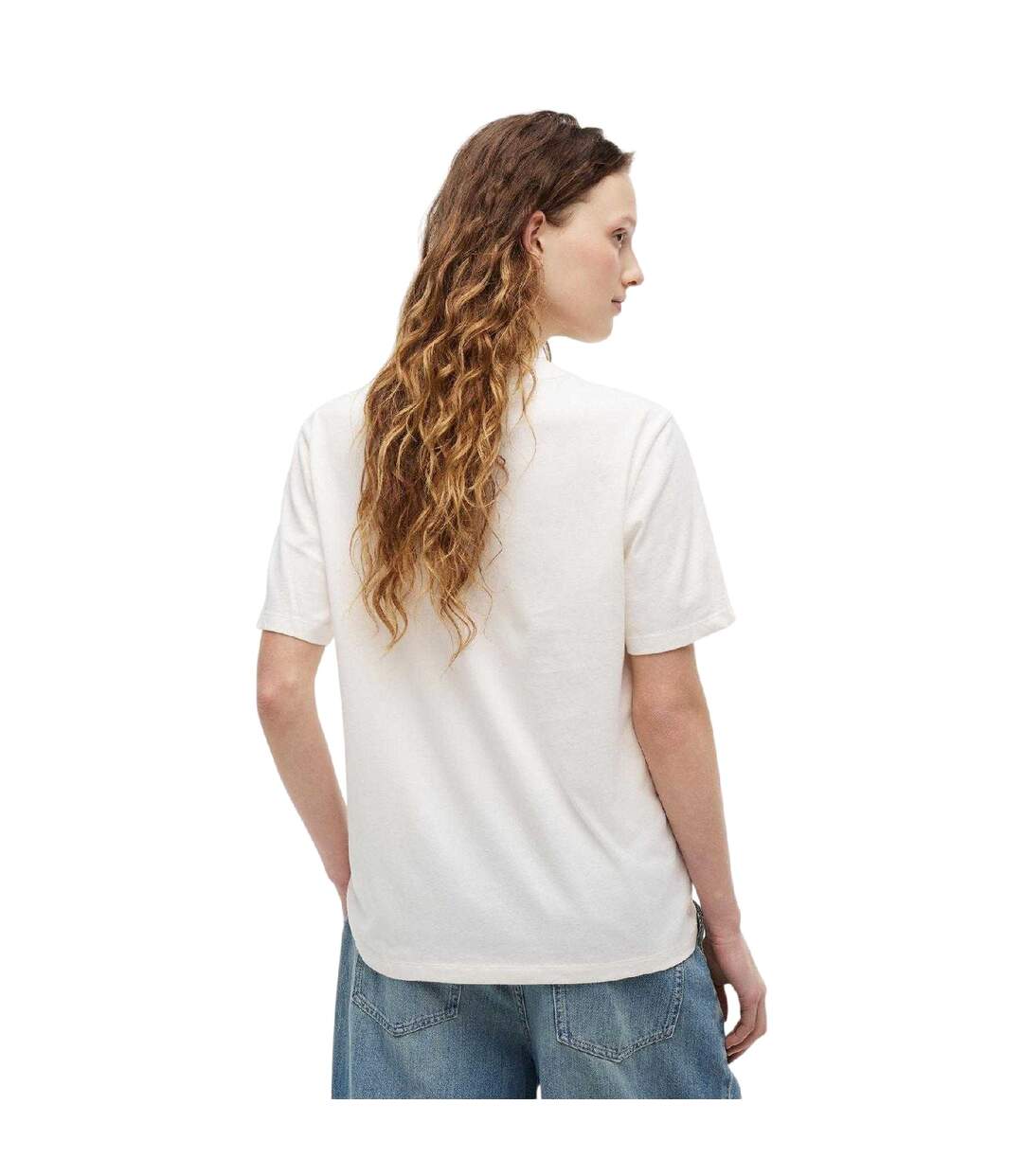 T-shirt Motif/style Plage Femme Blanc Cassé Tommy Jeans-3