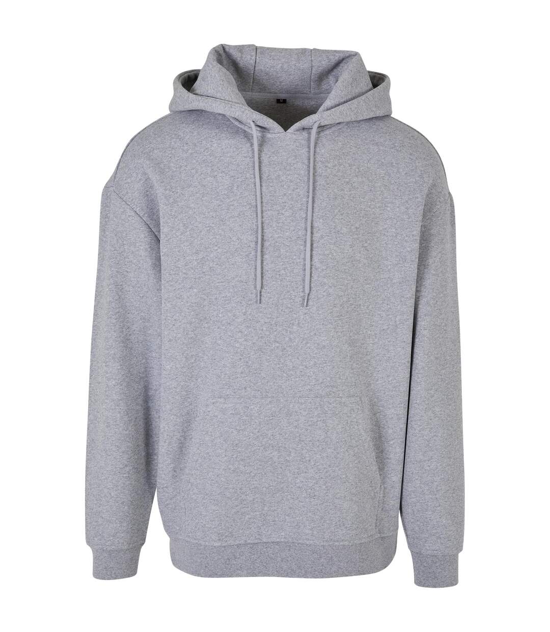 Sweat À Capuche Homme Gris Chiné Build Your Brand-1