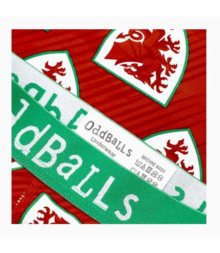 OddBalls Mens Home FA Wales Boxer Shorts (Green/White/Red) - UTOB189