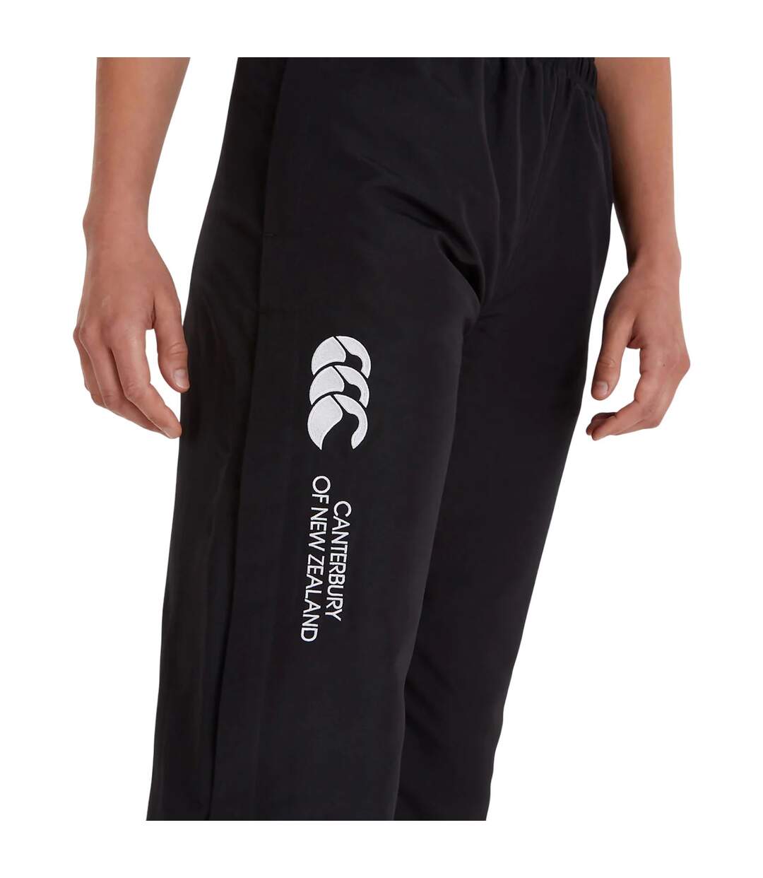 Womens/ladies Open Hem Tracksuit Bottoms Black Canterbury-2