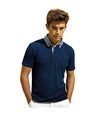 Asquith & Fox Mens Chambray Button Down Collar Polo (Indigo/ Denim)