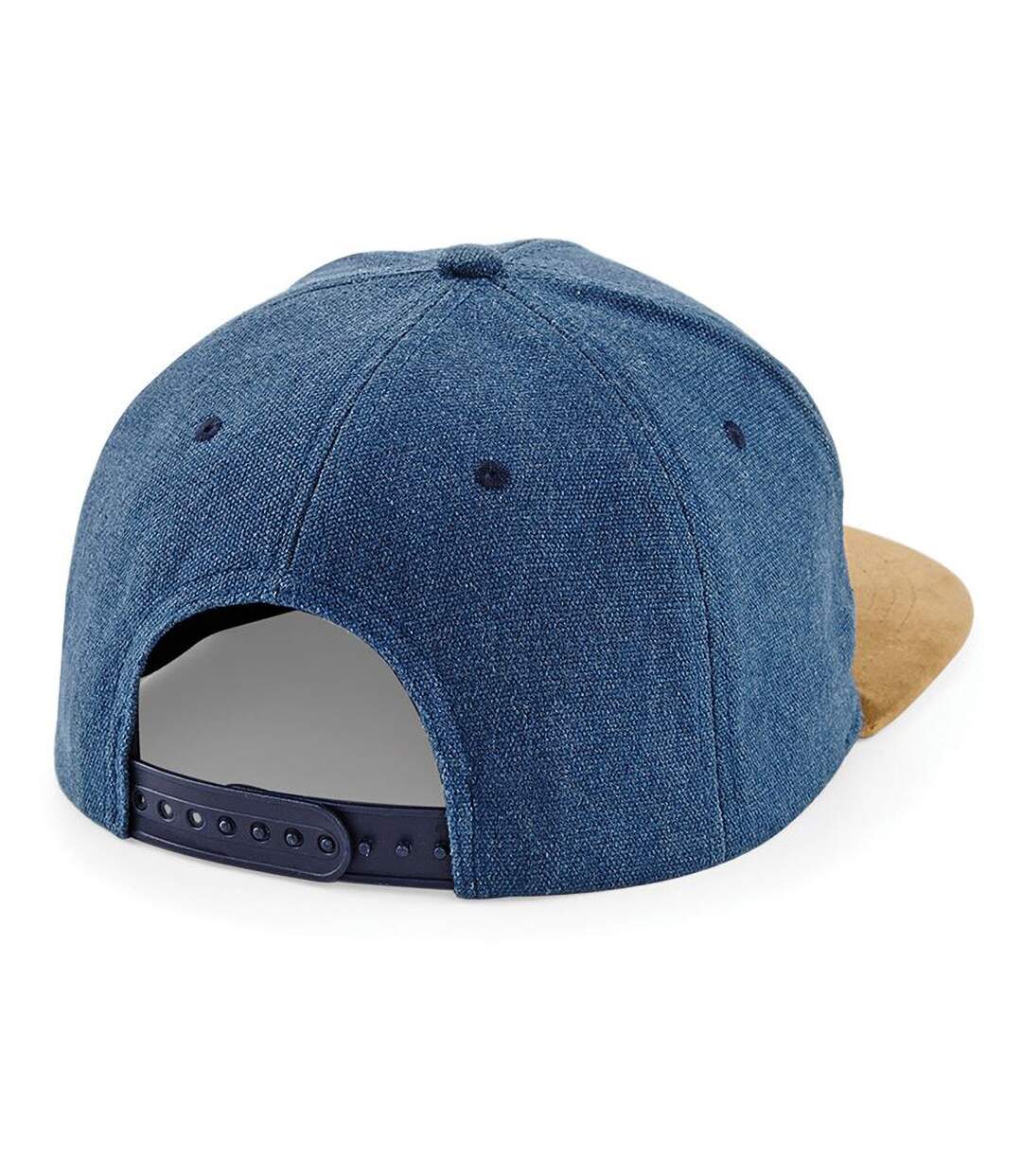 Casquette en imitation cuir suédé adulte unisexe bleu denim Beechfield-2