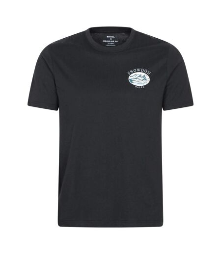 Mens Snowdon Short-sleeved T-shirt Black Mountain Warehouse