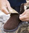 Men's Brown Sherpa-Lined Boots - Water-Repellent  Atlas For Men